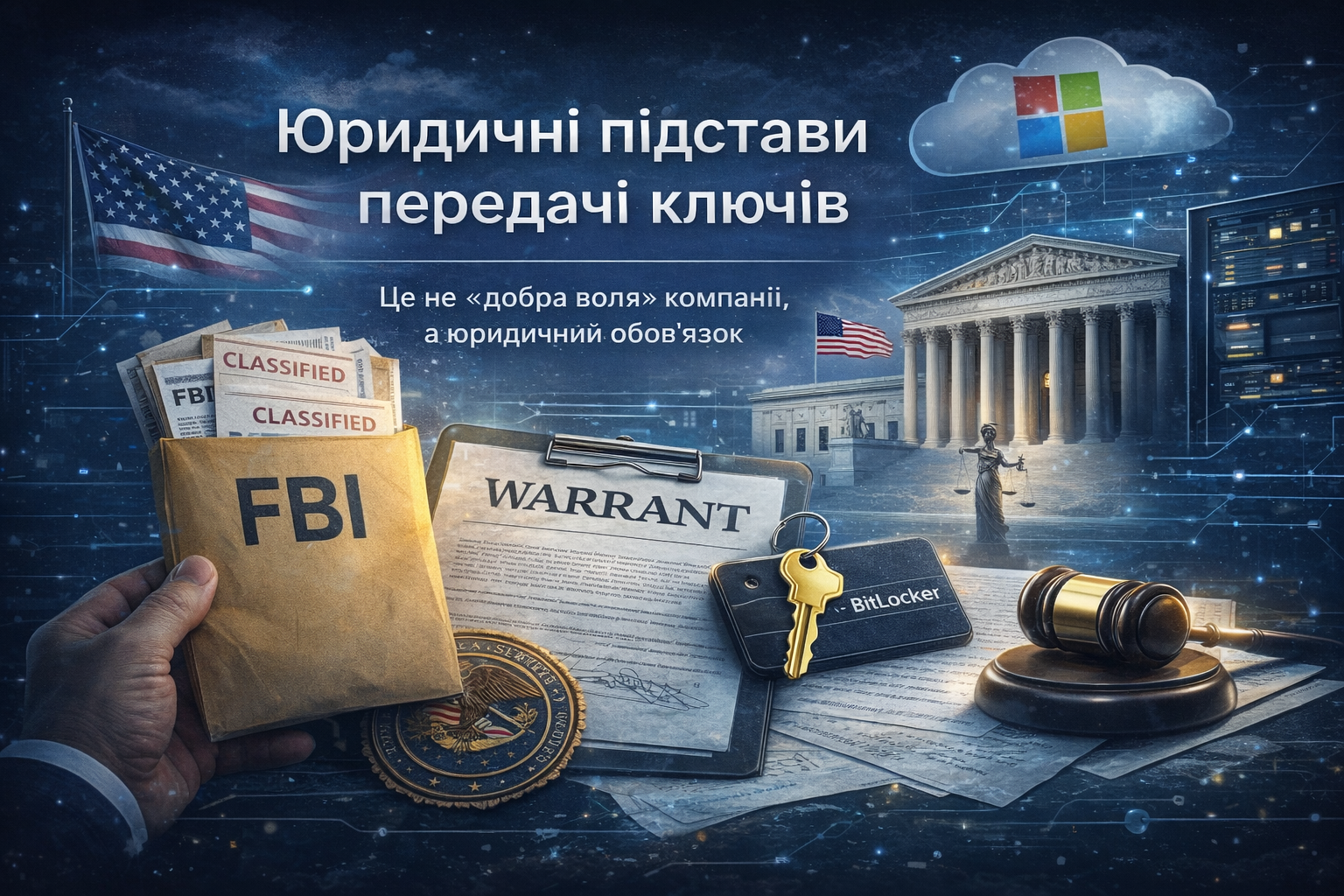 BitLocker and the FBI: transfer of recovery keys under a court order