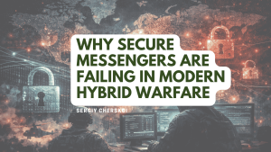 Global cyber warfare concept with world map, hacker silhouette, military operator, and digital security locks illustrating hybrid cyber threats and secure communications — image for article by Sergiy Cherskoi about WeWe3